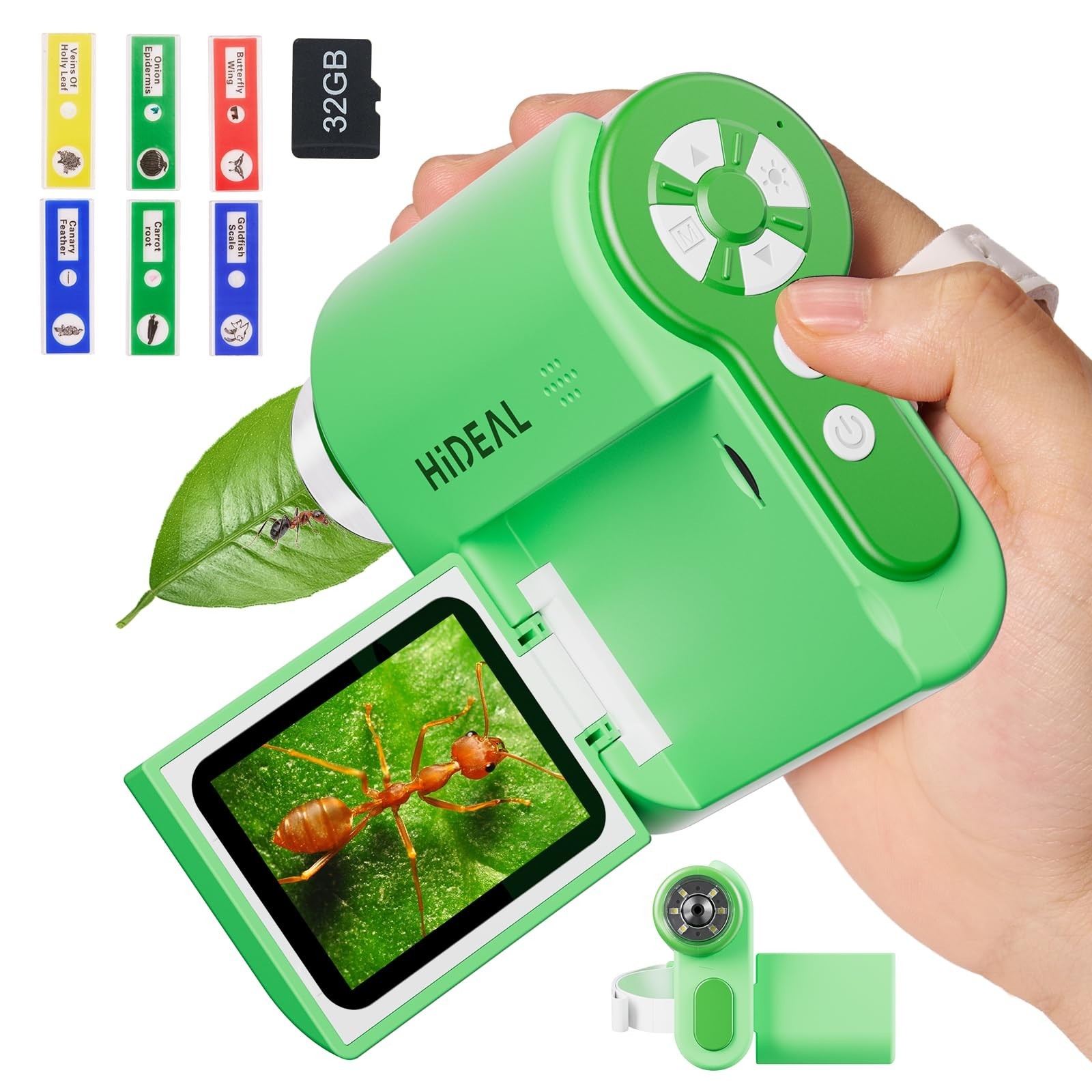 HP20 IPS Microscope for Kids: [3-in-1] [Easy and Fun] 2" Portable Handheld...