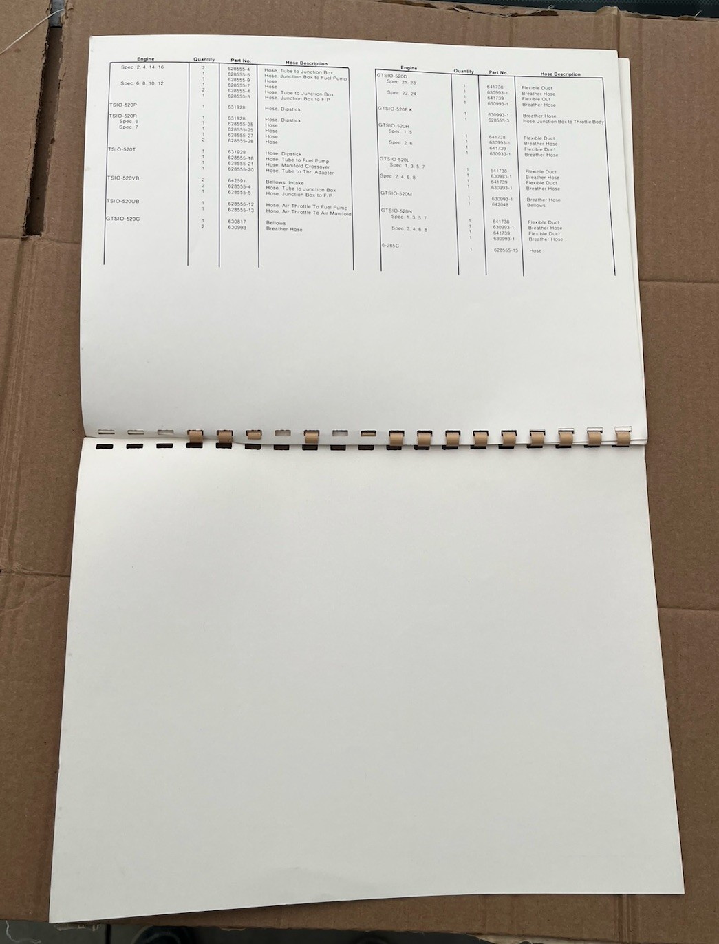 Continental Engine Gasket Set 1983 Reference Part Number Guide X30572 Original