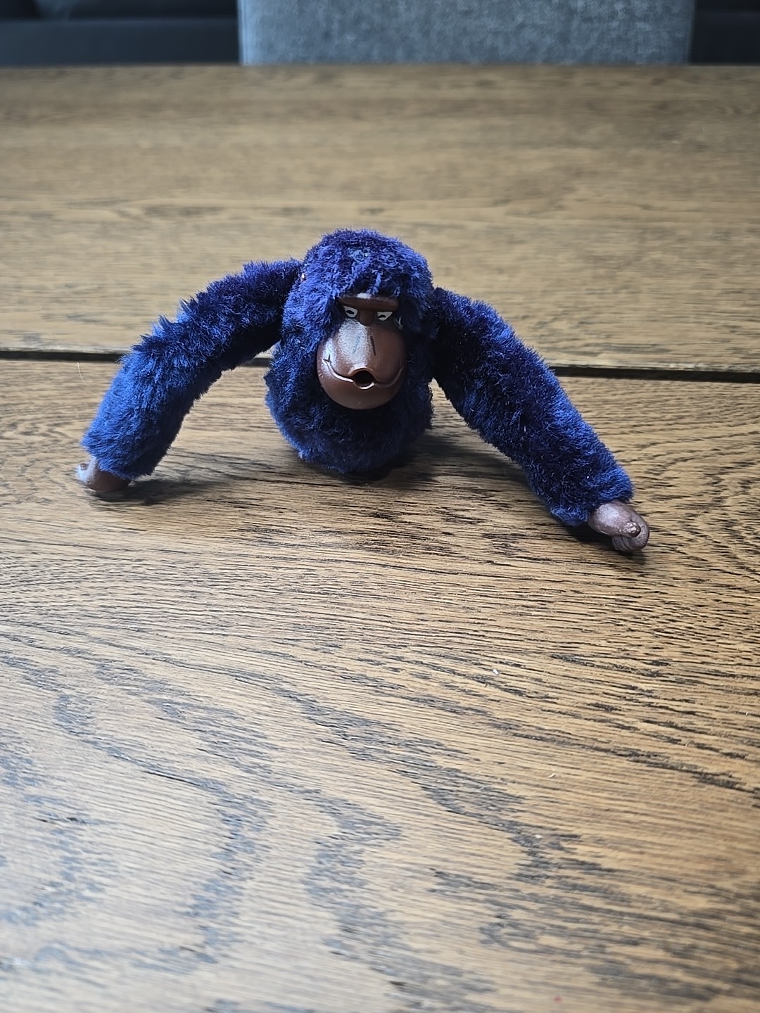 Kipling Monkey “Matt” Plush Thumb Sucking Ape Gorilla Blue NO KEY CHAIN NO RING