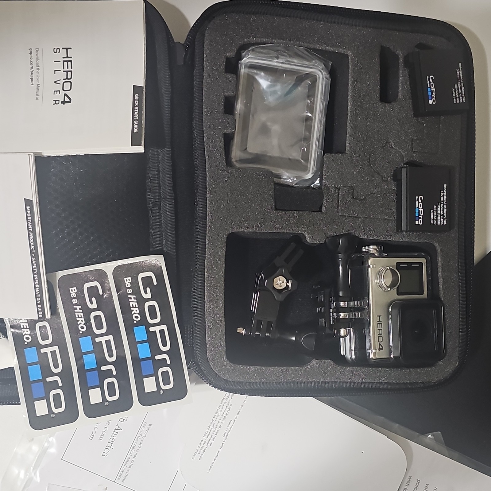 GoPro HERO4 Black Camera Accessory Bundle with Waterproof Housing, Mount, Cable