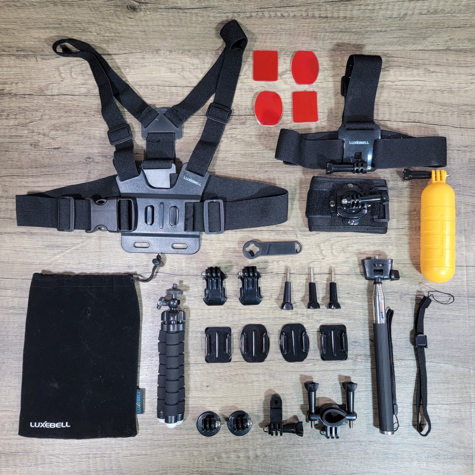 Luxebell Accessories Kit For Go Pro or Action Cameras 21 Pcs