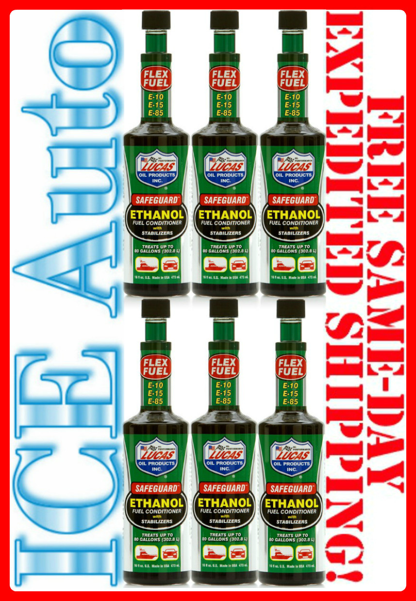 6 PACK Lucas Oil 10576-1 Safeguard Ethanol Fuel Conditioner w/ Stabilizers 16 oz