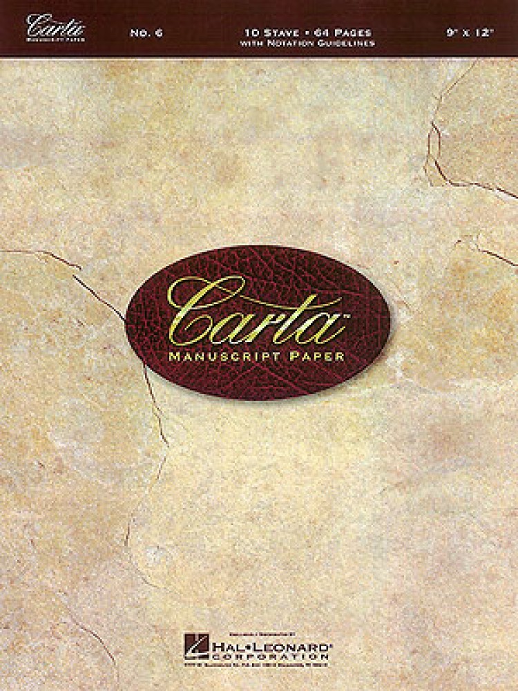 Carta Manuscript Paper No. 6 Basic Sheet Music Paper NEW 000210052