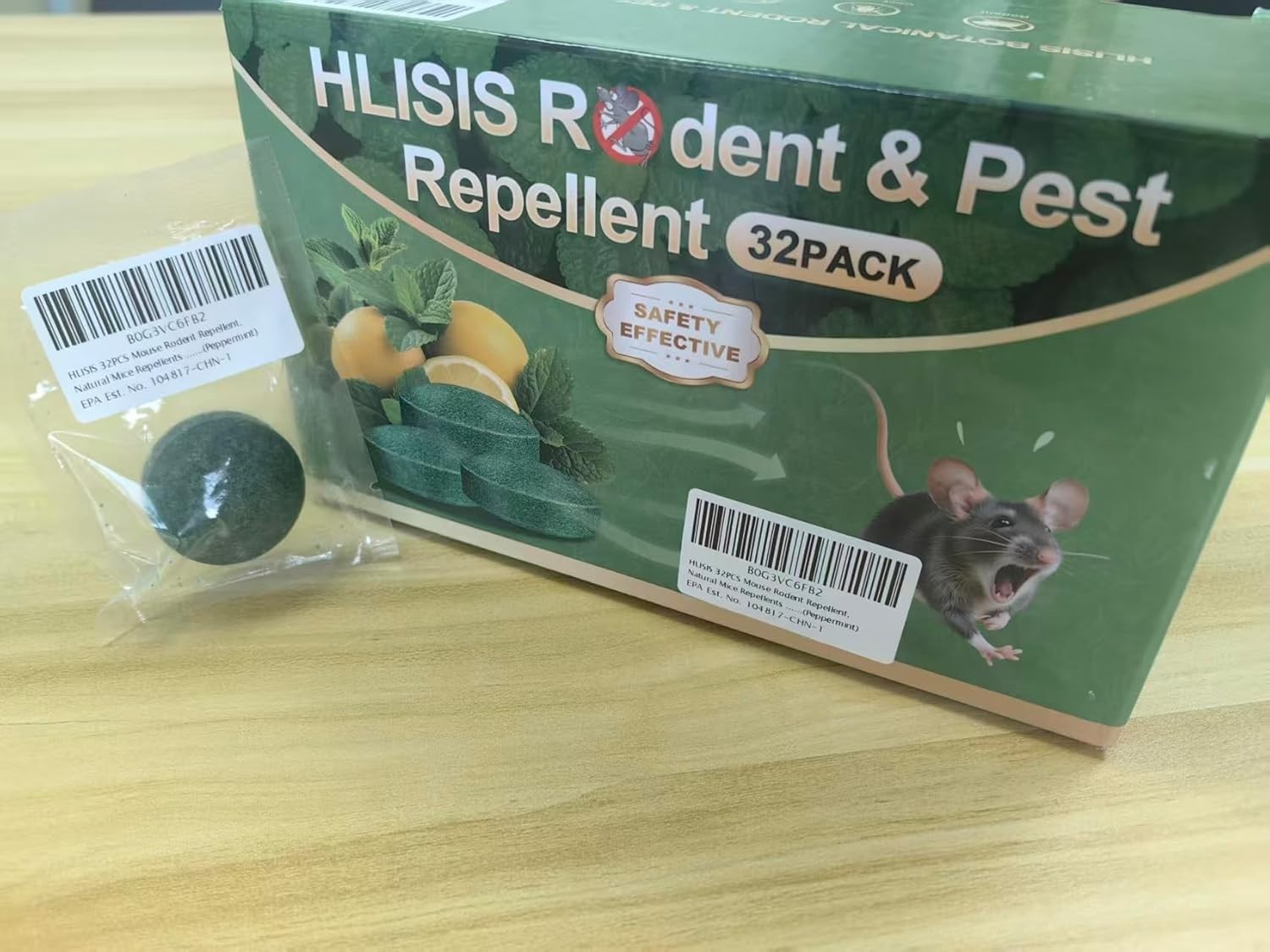 Vamoose Natural Rodent Repellent Peppermint Sachets 32 Pack Mouse Mice Pest - US