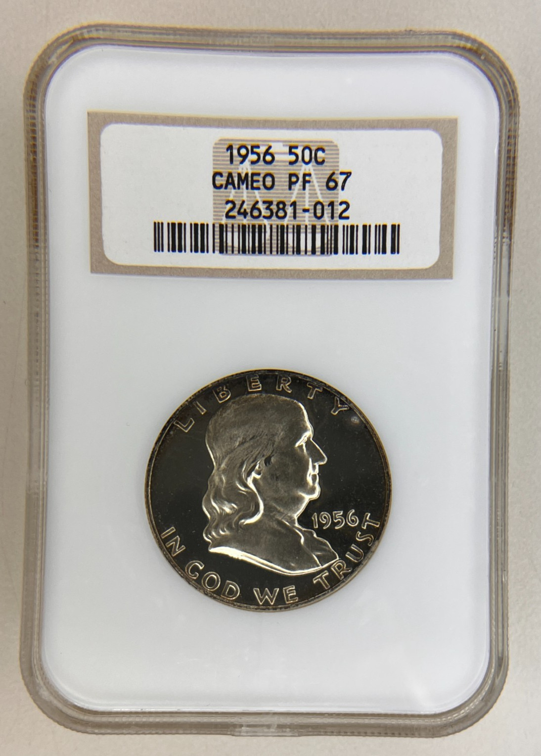 1956 50C Franklin NGC Cameo Proof 67