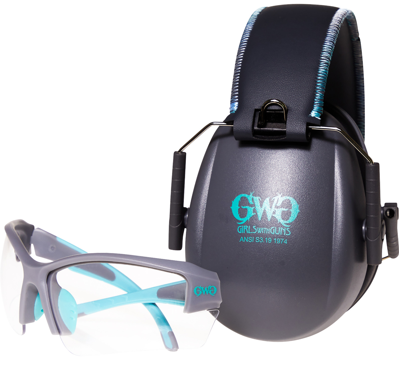 Girls With Guns Assure Protective Safety Glasses Muff Combo Women Clear 2388