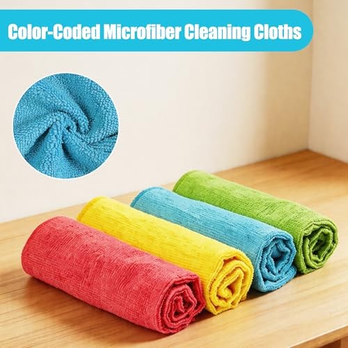 Microfiber Cleaning Cloth, 24 Pack Highly Absorbent Cleaning 24PK Multicolor