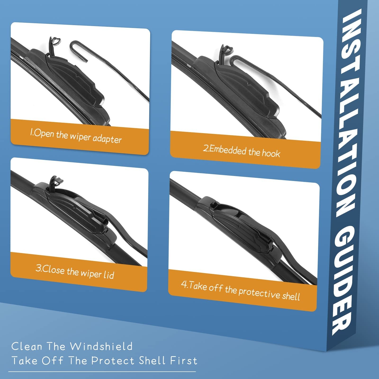 MIKKUPPA 24"+24" Windshield Wipers, Replacement for 2002-2008 Dodge Ram 1500 ...