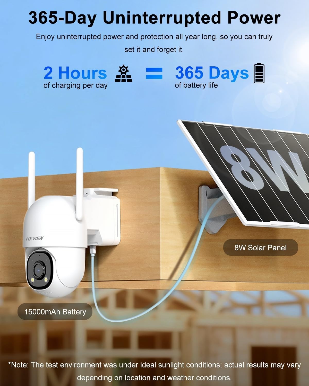 HXVIEW 4G LTE Cellular Solar Security Camera Outdoor Wireless