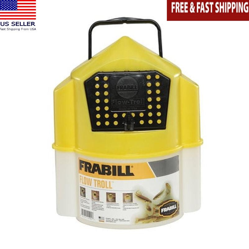 Hydrodynamic Minnow Bucket Trolling Self-Closing Lid Fishing Accessory New