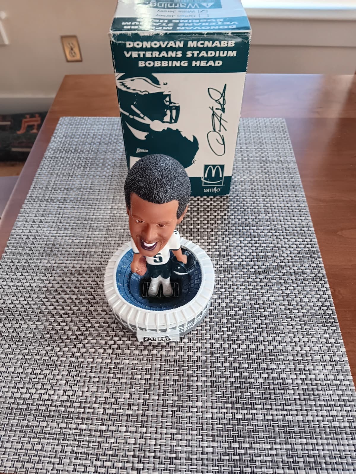 Donovan McNabb 2002 VETERANS STADIUM Bobbing Head White jersey