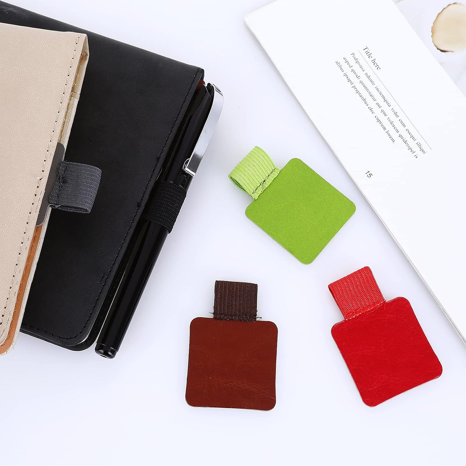 10pcs Self-Adhesive Elastic Pen Loop Holder for Notebooks Journals Planners