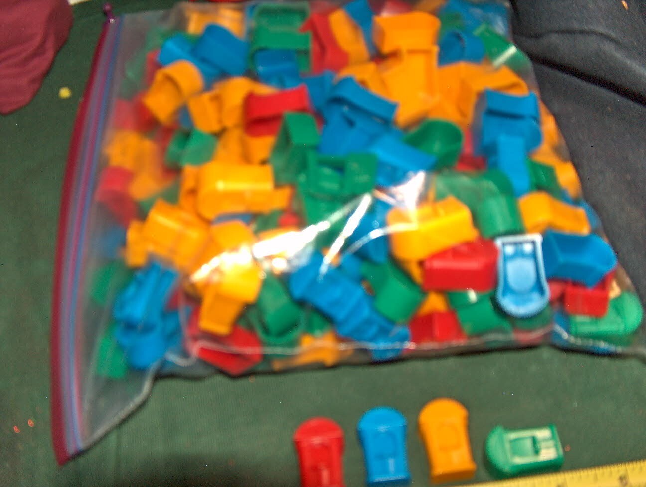 MONOPOLY JUNIOR REPLACEMENT 48 Ticket Booths  12 each red/yellow/green/blue  c13
