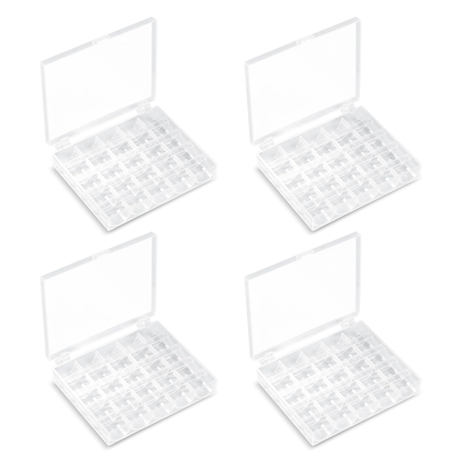 Opret 25 Slots Bobbin Organizer, Transparent Plastic 4 Pack,