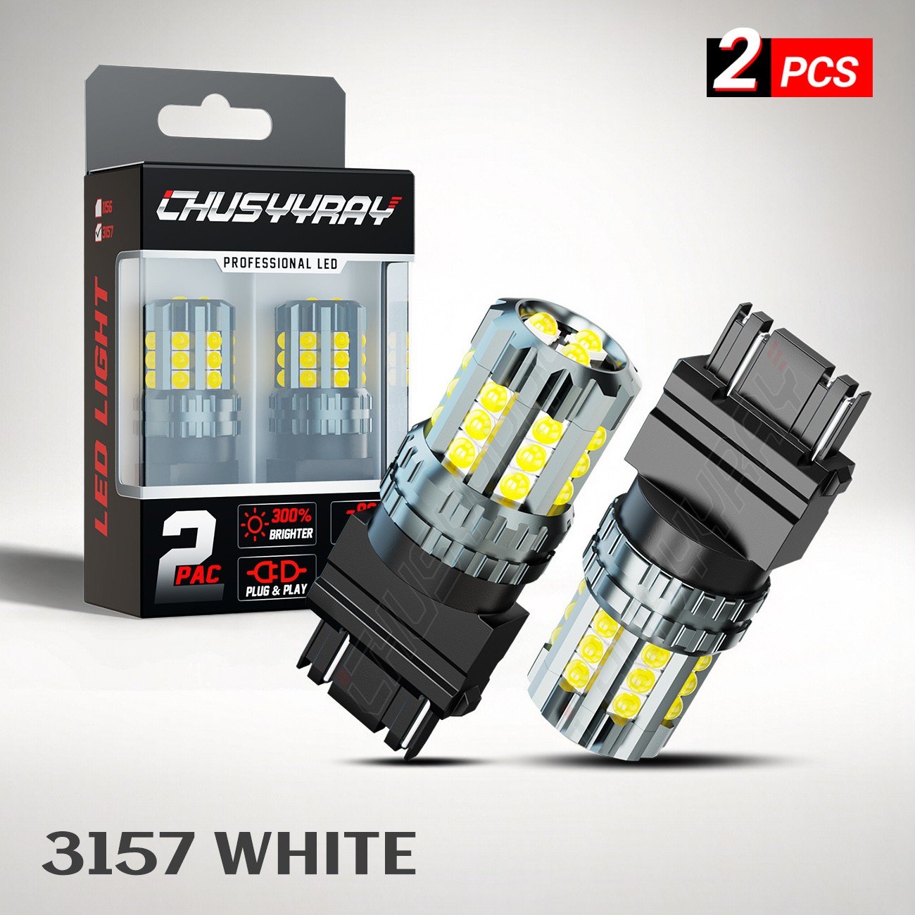 White LED Reverse Backup Light Bulbs for 2005-2013 Corvette C6