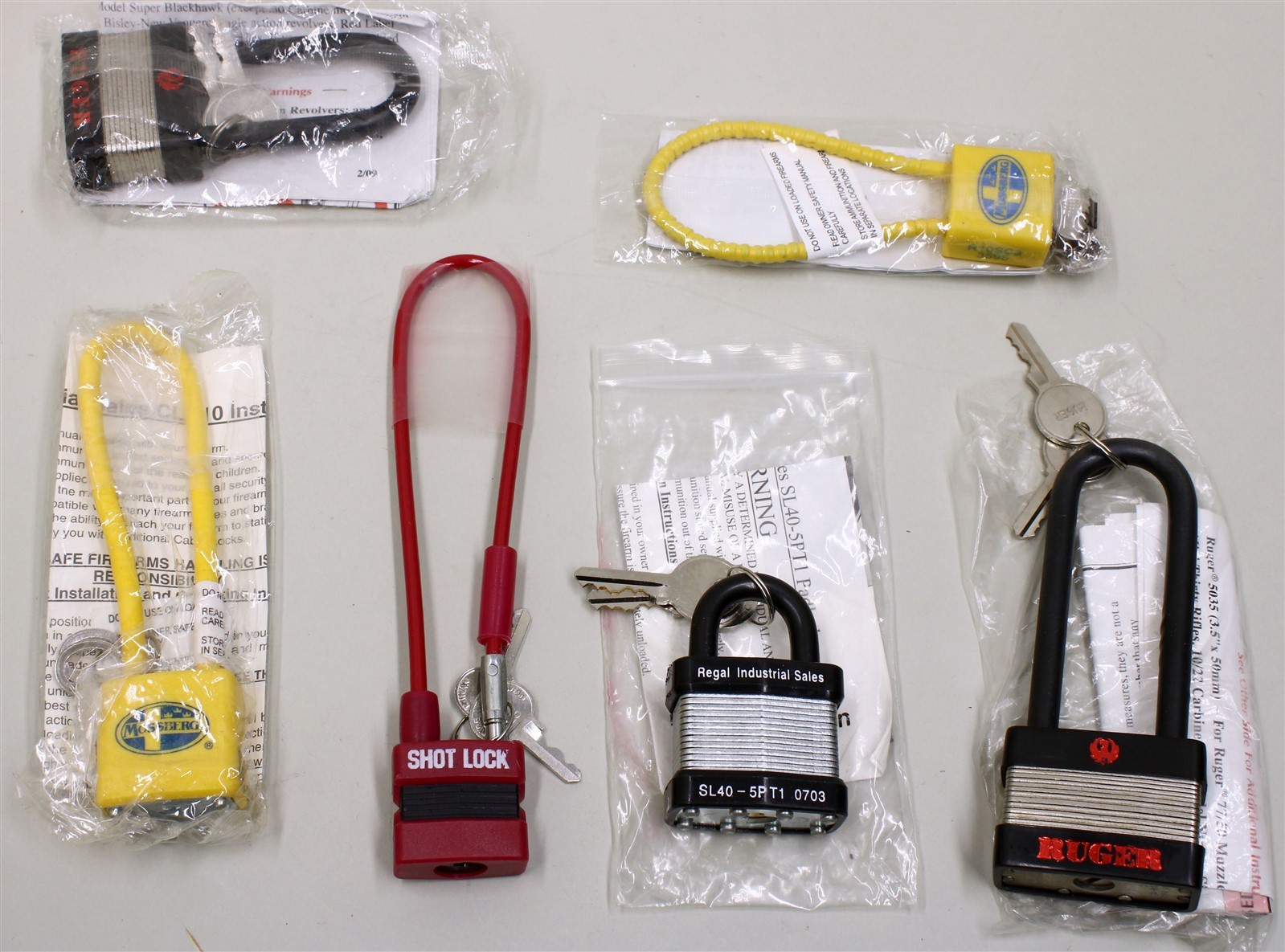 Lot of 6 Gun Shop Parts NEW Old Stock Mossberg Shotlock Ruger Regal Locks