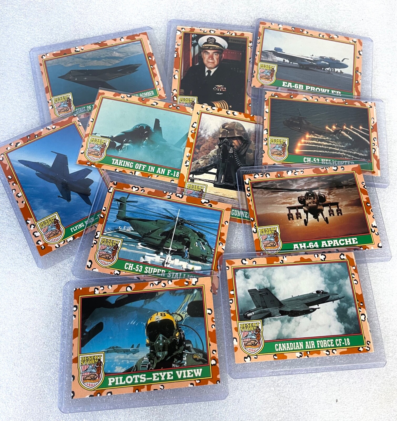 U.S Army 1991 Gulf War Desert Storm OP Trading Cards lot of 11