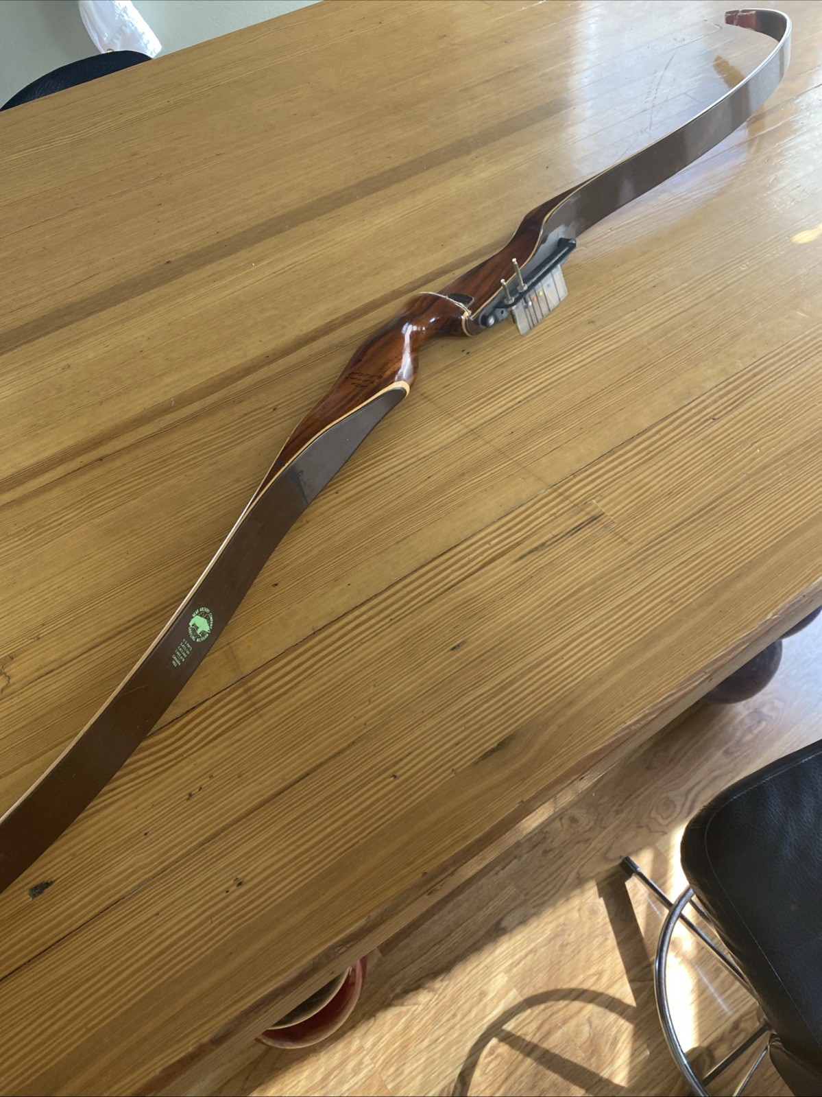Fred Bear Archery Grizzly Recurve Bow - RH - 56” AMO - 48# W/Quikee Quiver USED