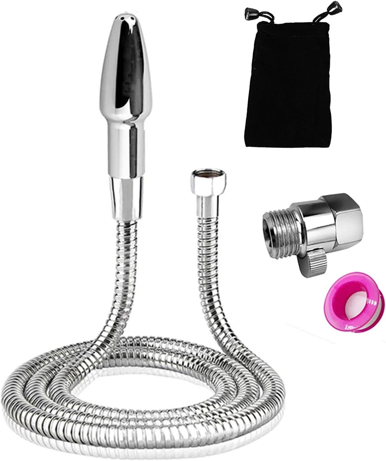 Deep Cleaning Enema Kit - Shower Douche Cleansing System, Regulator and 59inch H