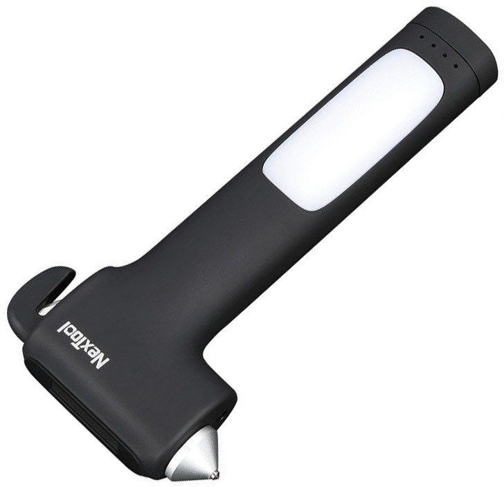 NexTool Multi Functional Rescue Hammer w/Belt Cutter Illumination/Alert Lights