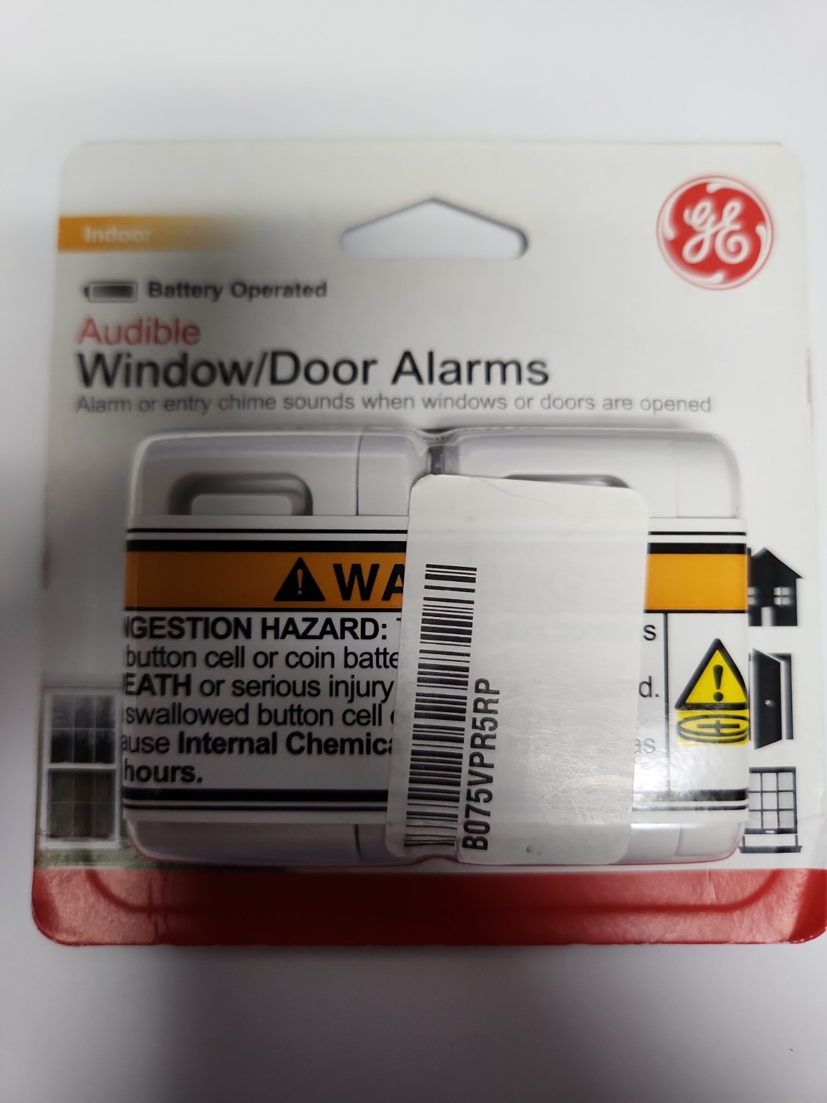 Brand New Sealed GE - 2 Indoor Window Door Alarm Sensor Model