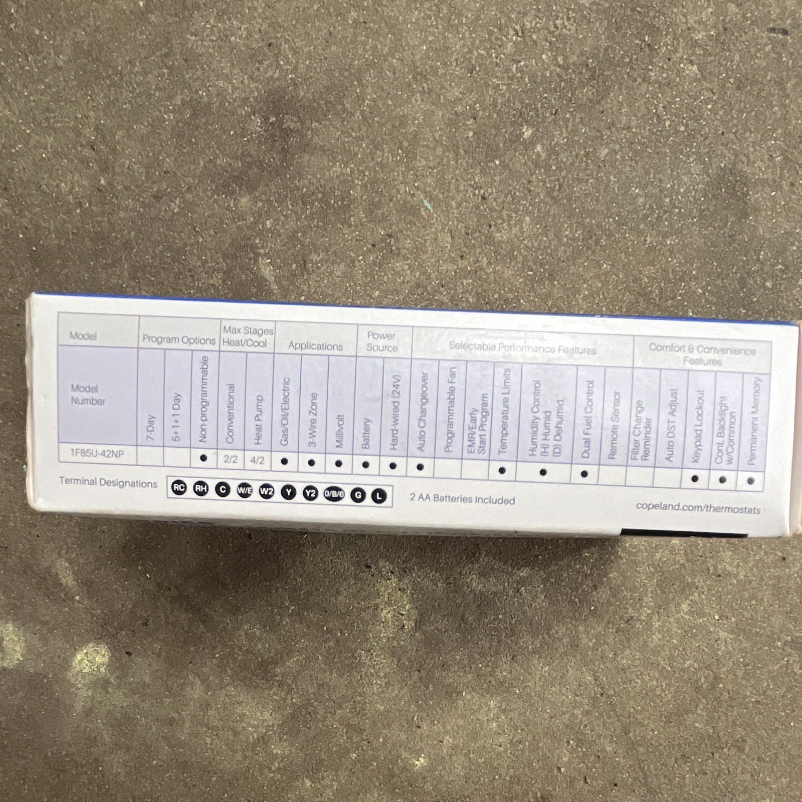 White-Rodgers 80 Series Non-Programmable 4H/2C Digital
