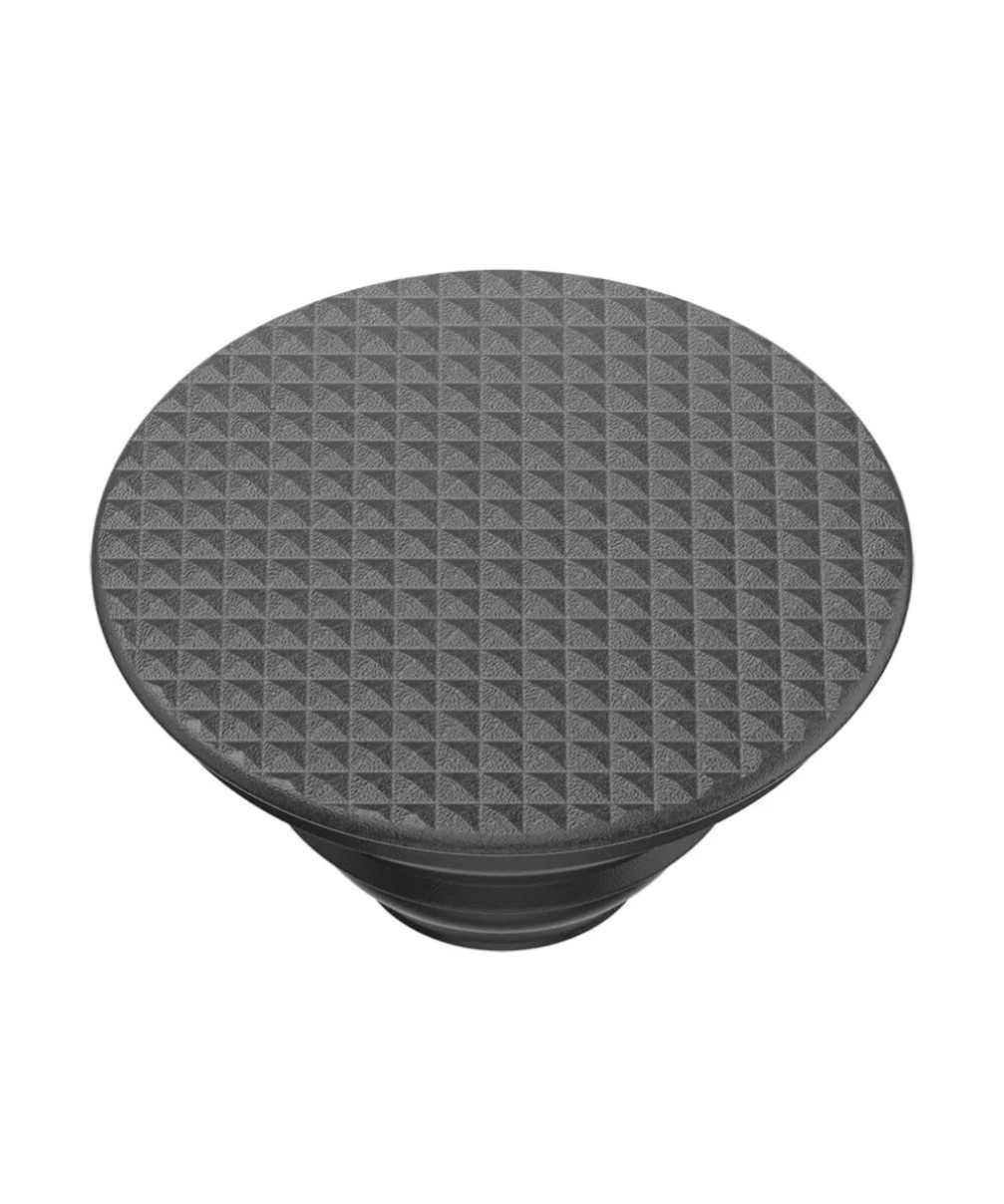 POPSOCKETS PopGrip Knurled Texture Black Phone Holder Black Textured Studded