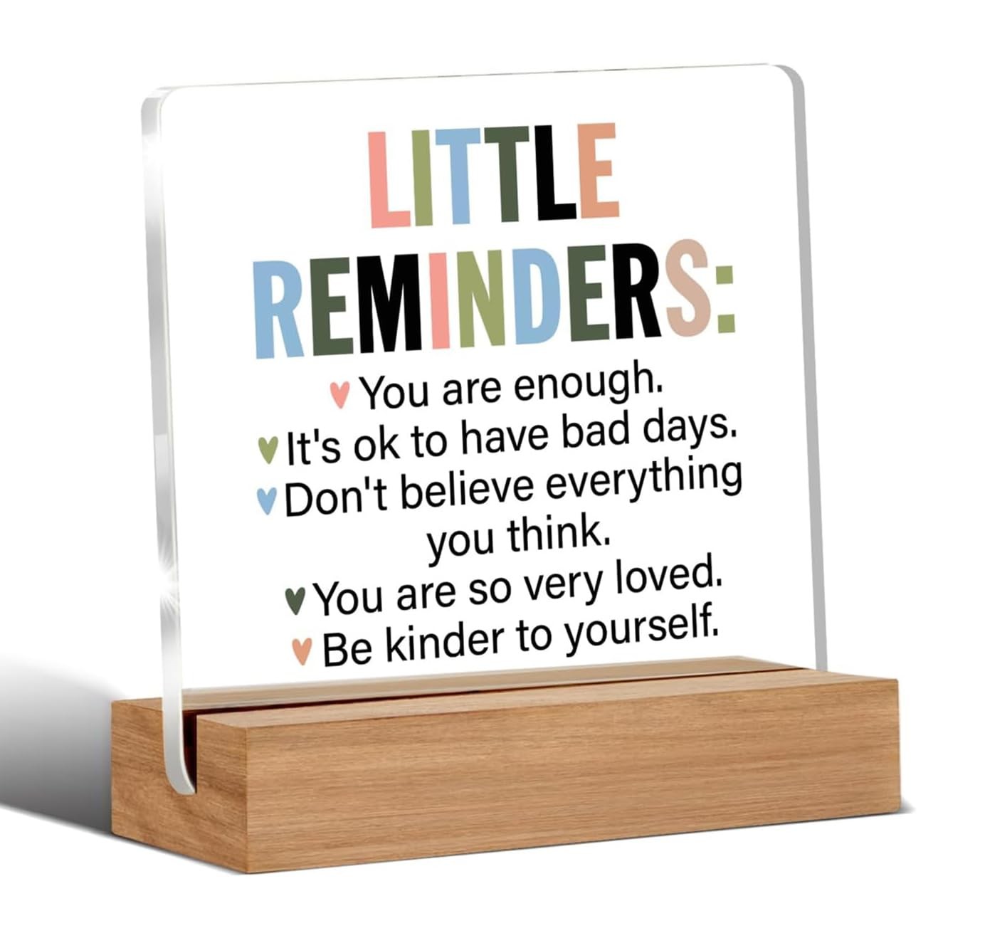 Employee Appreciation Gifts Desk Decorative Sign, Inspirational 4" x 4", A
