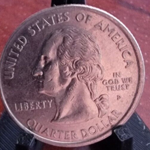 2007 D Washington State Quarter Circulated.  ERROR line going in george  face