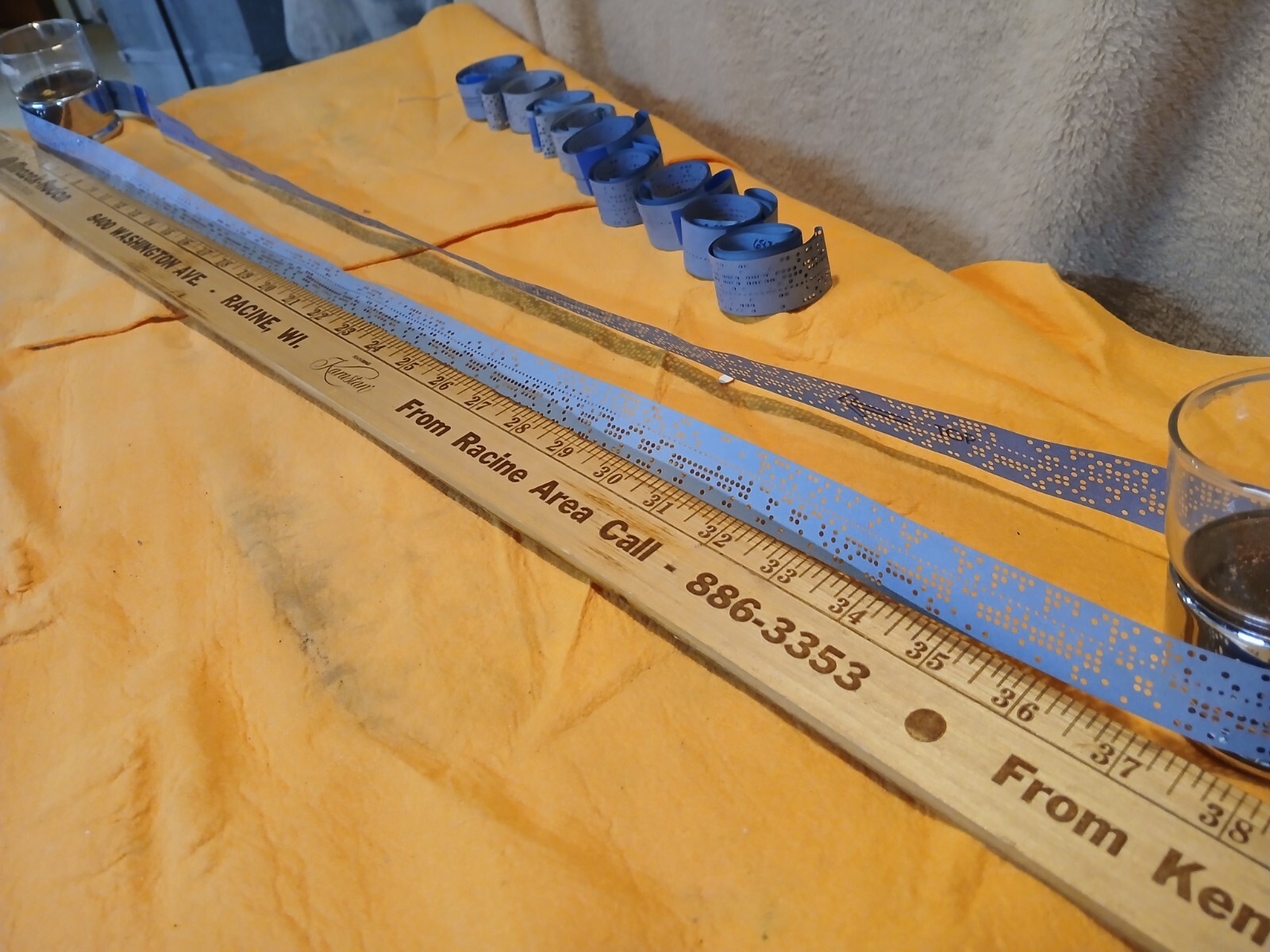 Ten Rolls - Vintage Computer Punched Paper Tape
