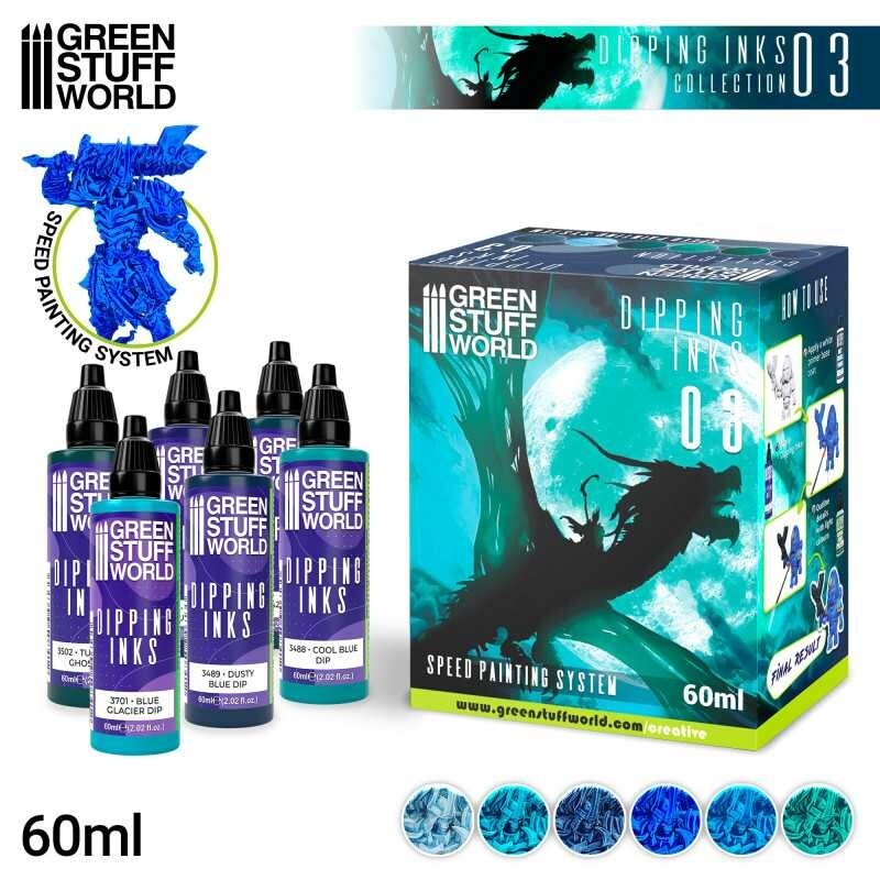 Dippint Paint Set 03 - Contrat paint type - Speed paint system - Airbrush Brush