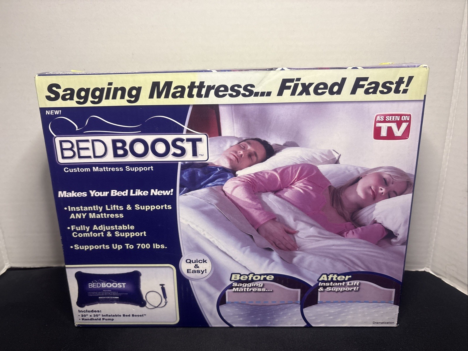 Bed Boost As Seen On TV With Pump Custom Mattress Support Sagging Mattress New