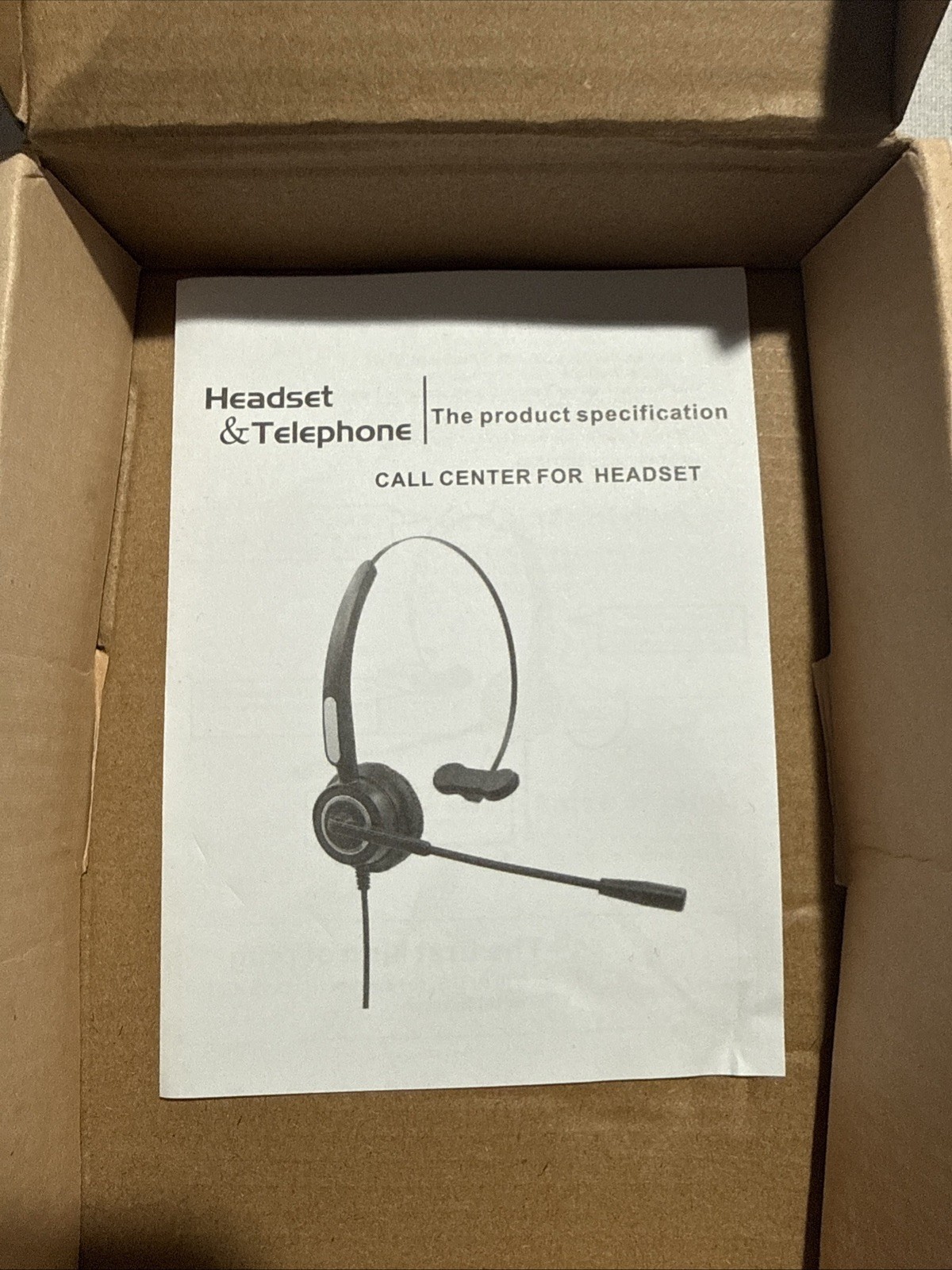 AGPTEK TELEPHONE HEADSET  HA0021H  /  Brand New Call Center Head Set Earphones