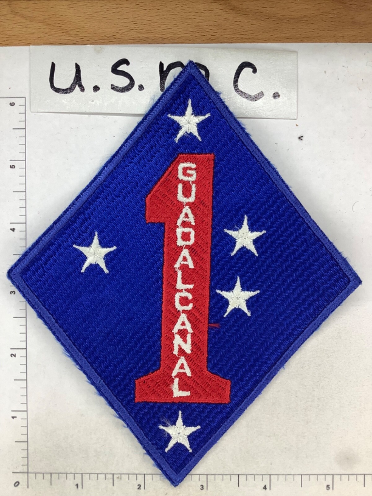 VINTAGE USMC LARGE 1ST MARINE DIVISION GUADALCANAL PATCH