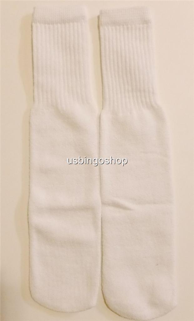 6 Pairs New Men's Cotton Athletic Sports Tube Socks 9-15 White