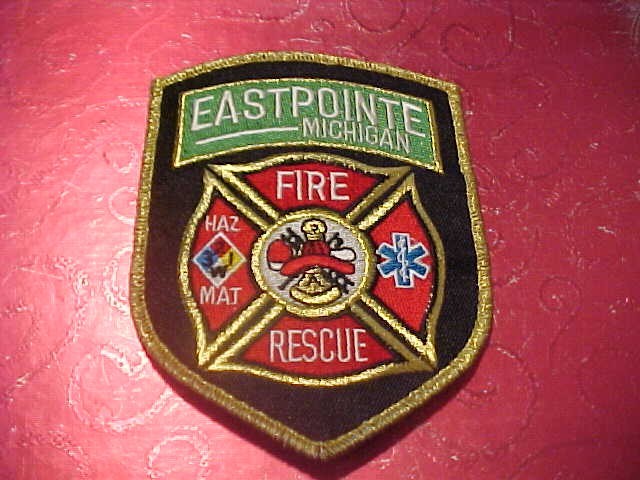 EASTPOINTE  MICHIGAN FIRE DEPARTMENT PATCH SHOULDER SIZE UNUSED