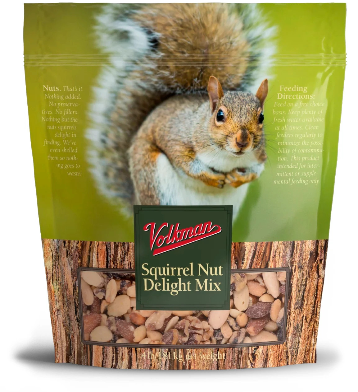 Volkman Seed Small Animal Squirrel Delight All Nut Mix Healthy Diet Food 4lbs