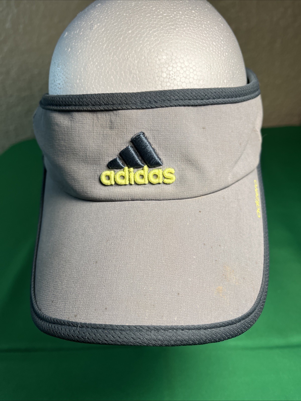 Woman’s Adidas Visor Climacool Adjustable Gray Black Trim