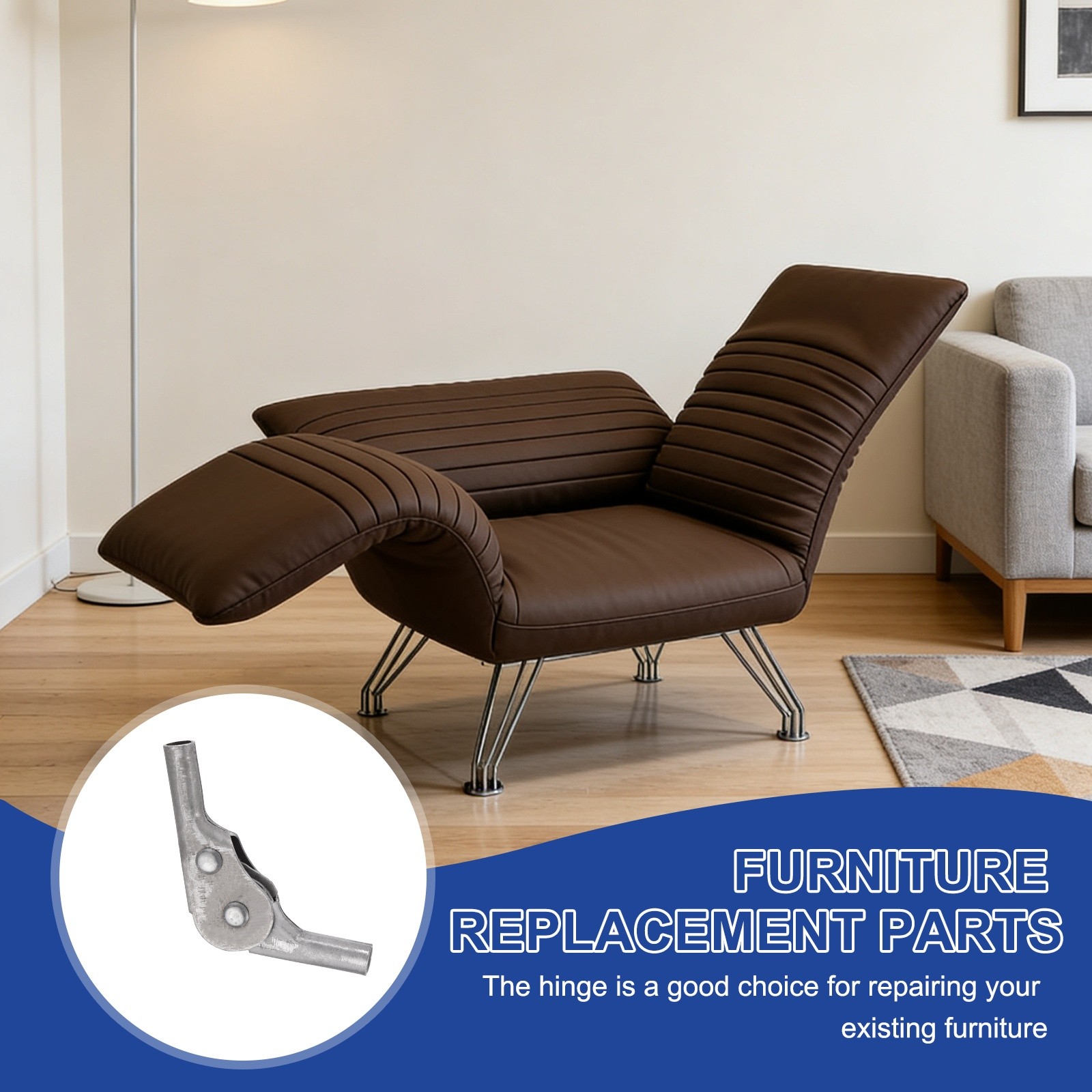 4Pcs Adjustable Sofa Hinge, 54 Degree 3 Gear Support Joint for Sofa