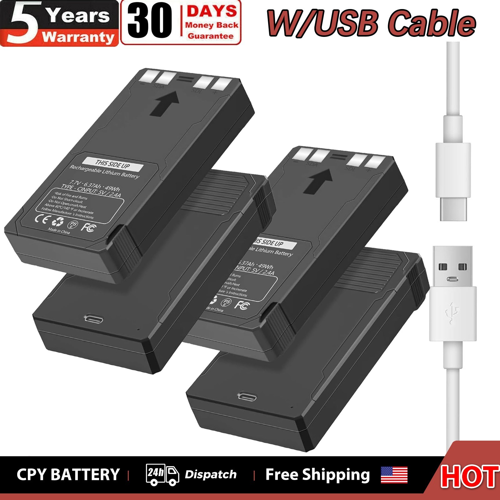 New 4 Pack Rechargeable LIT-22 Battery For Hunting Trail Camera Flex-M Flex G-36