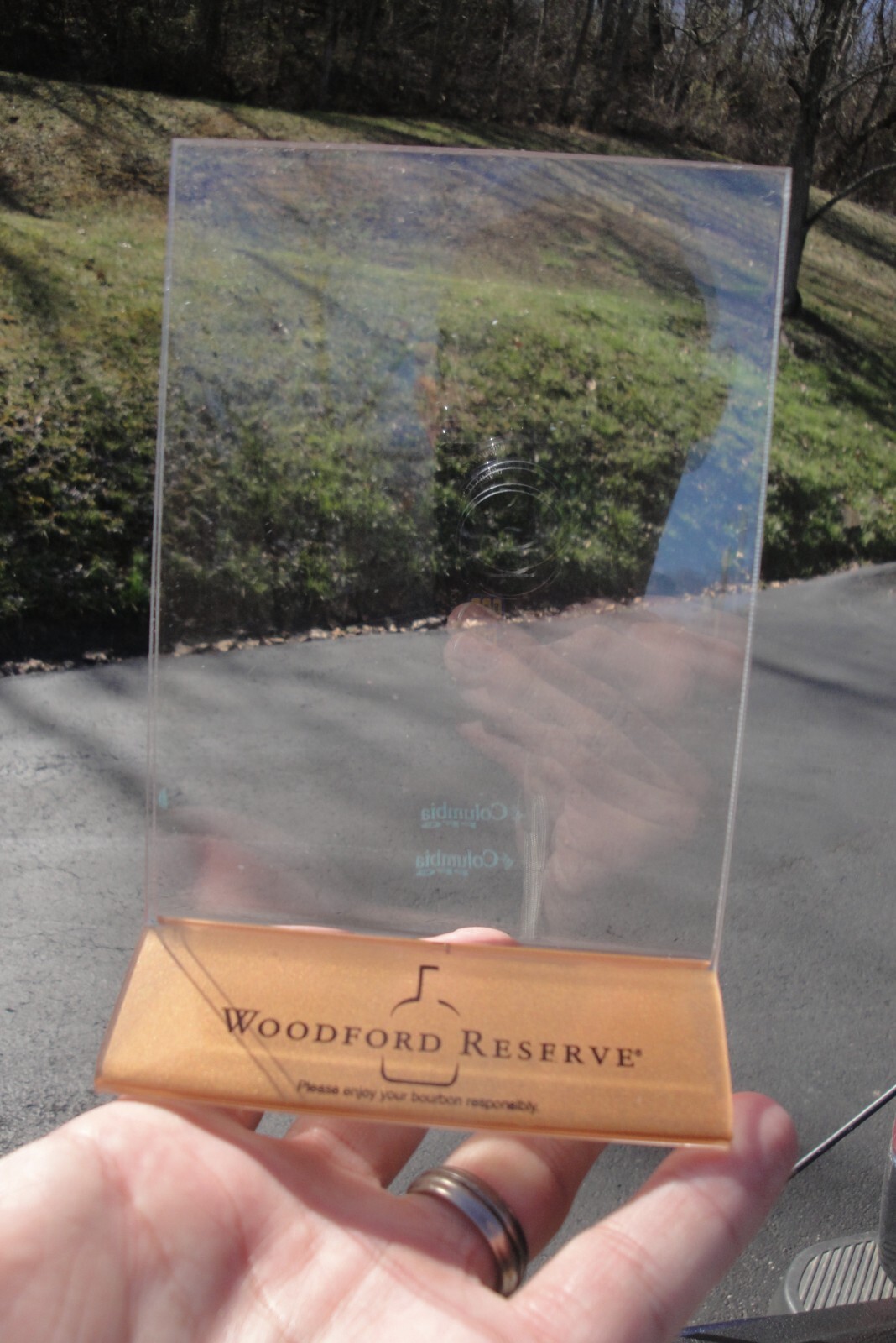 7 LOT  Woodford Reserve Bourbon Whiskey Bar Top Display  CARD MENU HOLDERS NEW