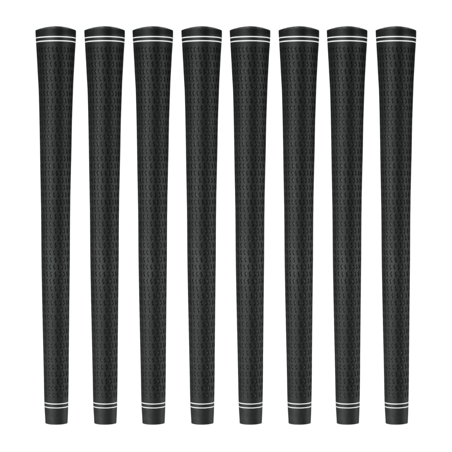 NEW 8 PIECE OS JUMBO REGRIP GOLF CLUBS ALL BLACK NO LOGO OVERSIZE BIG GRIPS GRIP
