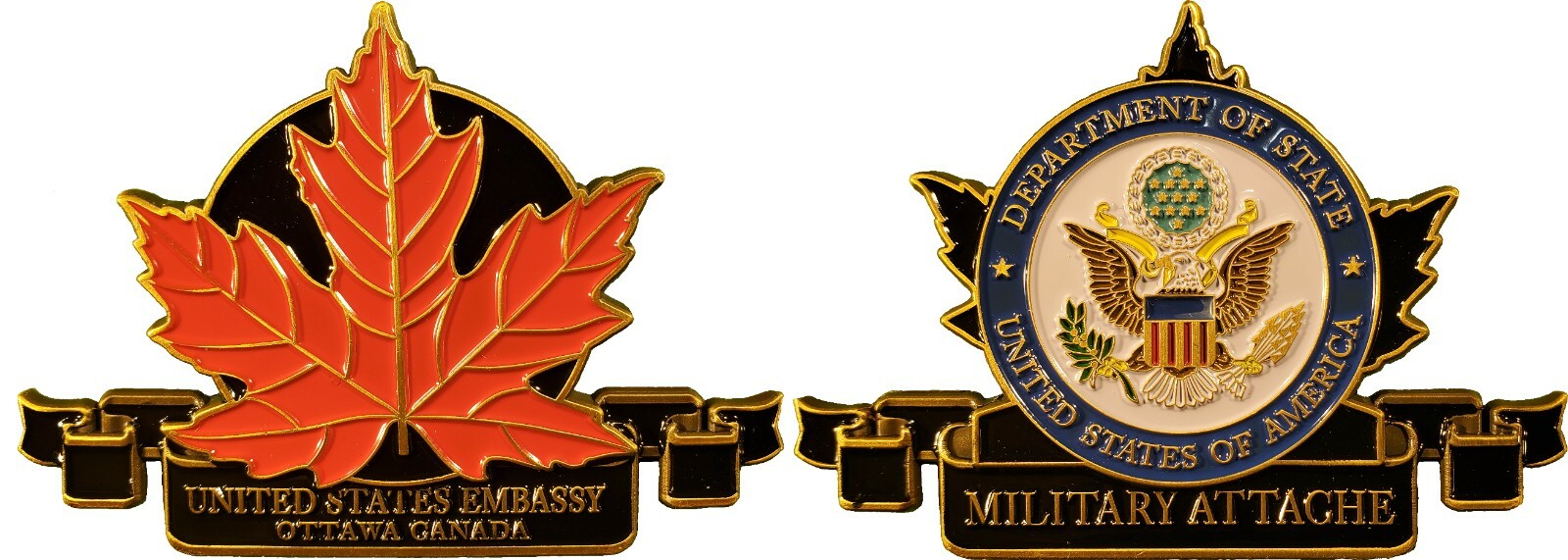 US Military Attache US Embassy Ottawa CA Commemorative Challenge Coin  O 2"  111