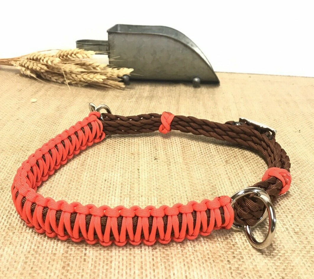 side pull hackamore attachment with a whoa orange and brown.. mini to draft siz