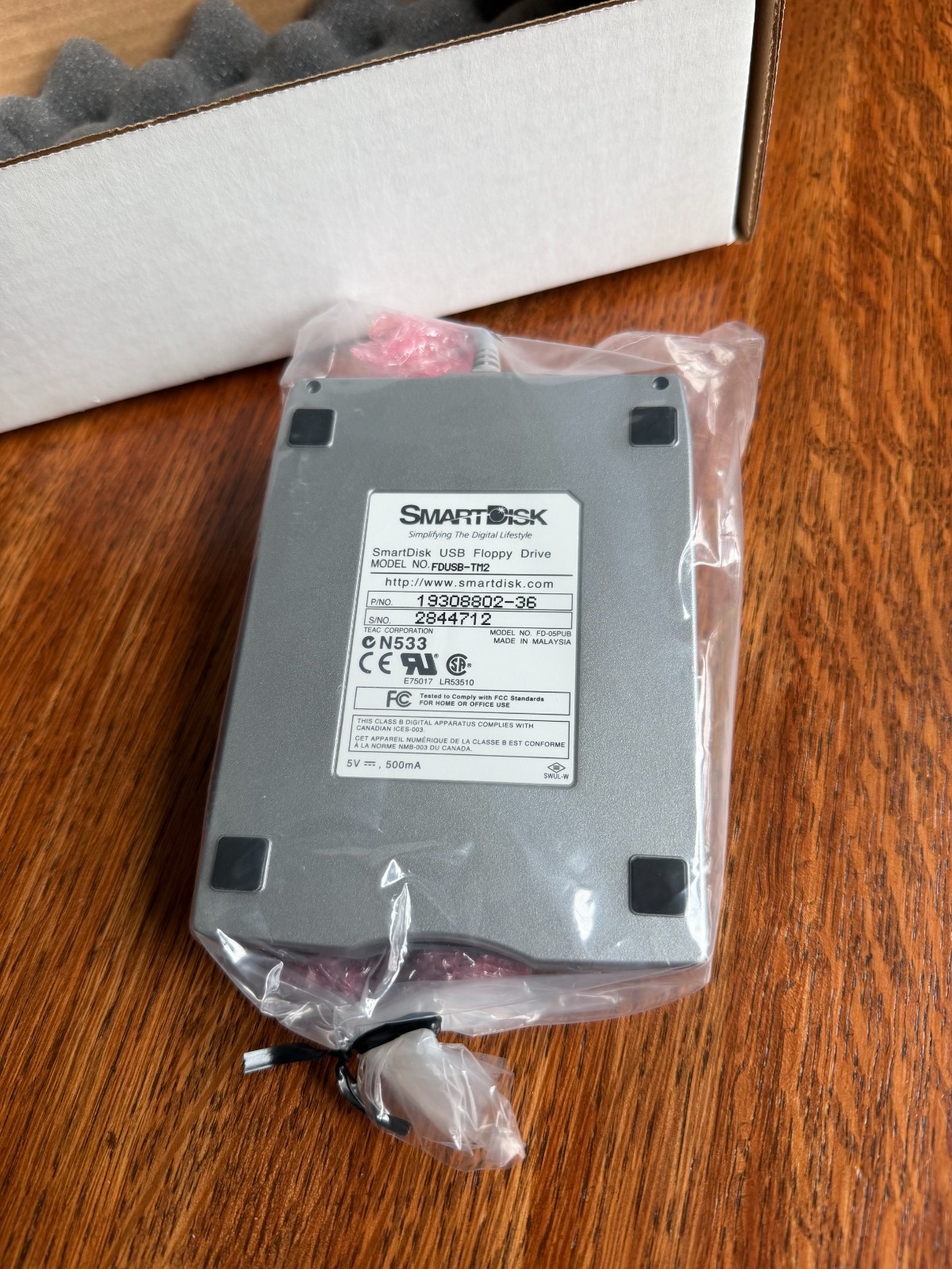 SmartDisk Titanium Edition USB 3.5" External Floppy Drive FDUSB-TM2 Windows/Mac