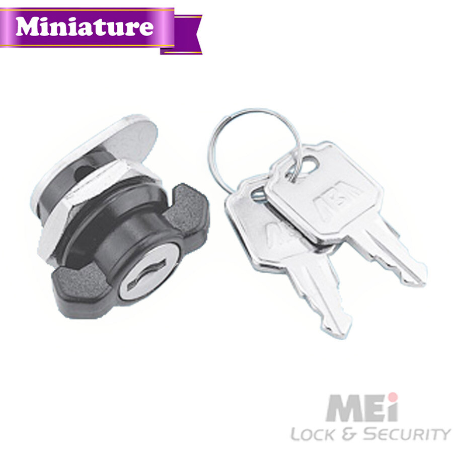 LOT OF 2 Miniature T-Handle Cam Lock Item# 3716 BLACK Fixed Cam