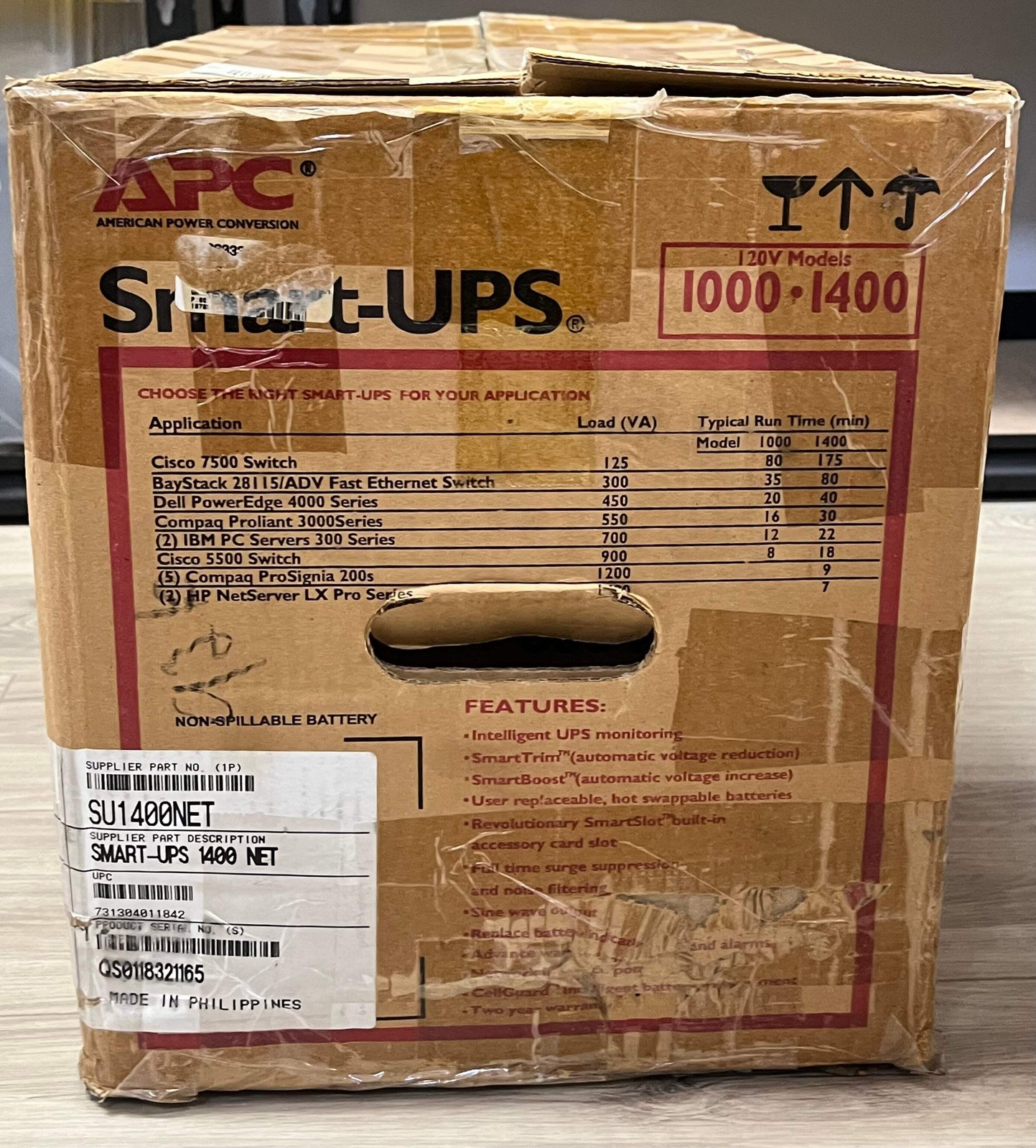 APC Smart UPS SU1400NET UPS - Open Box