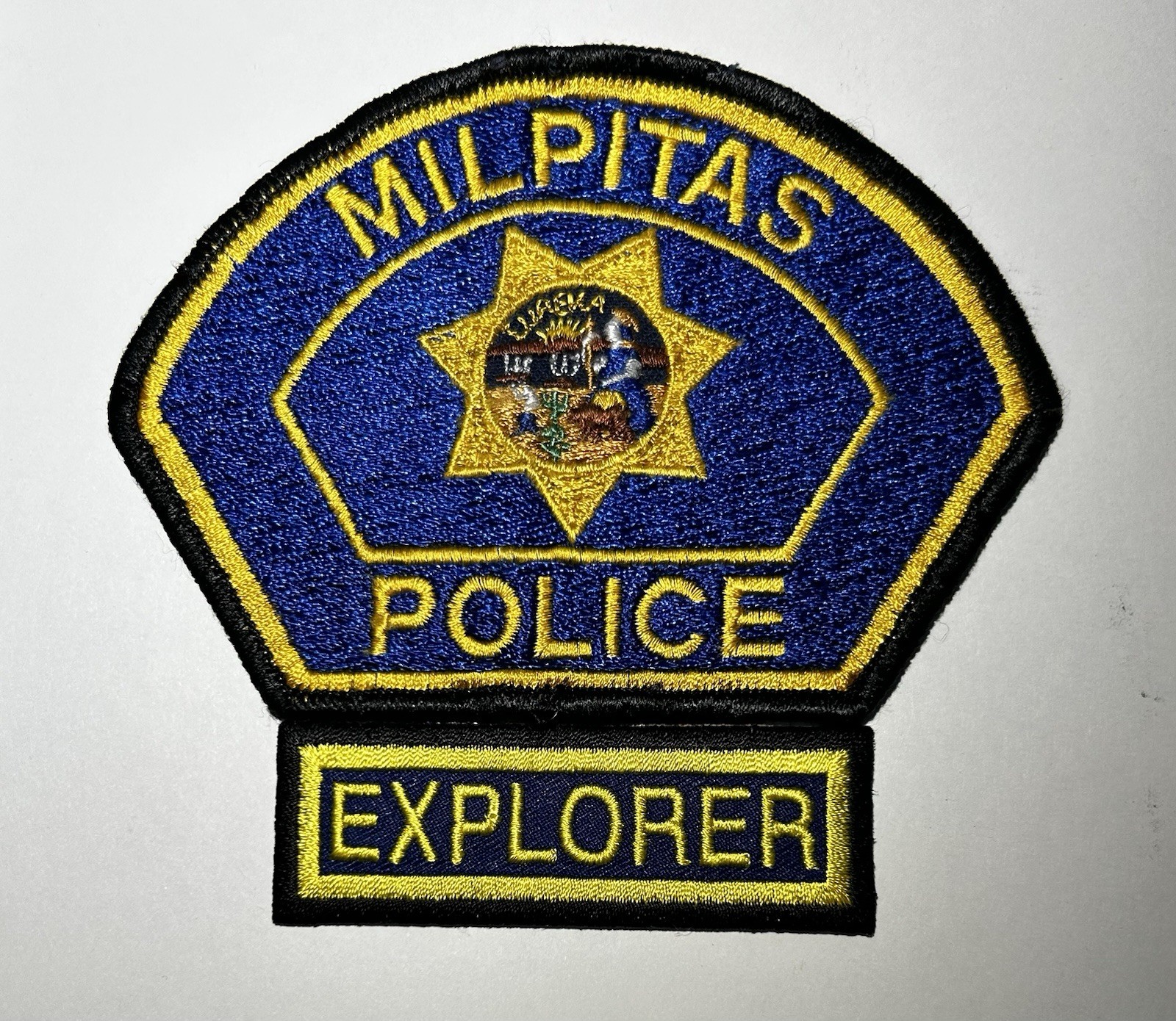 CALIFORNIA MILPITAS POLICE DEPT EXPLORER SCOUT PATCH SANTA CLARA COUNTY #PDD12