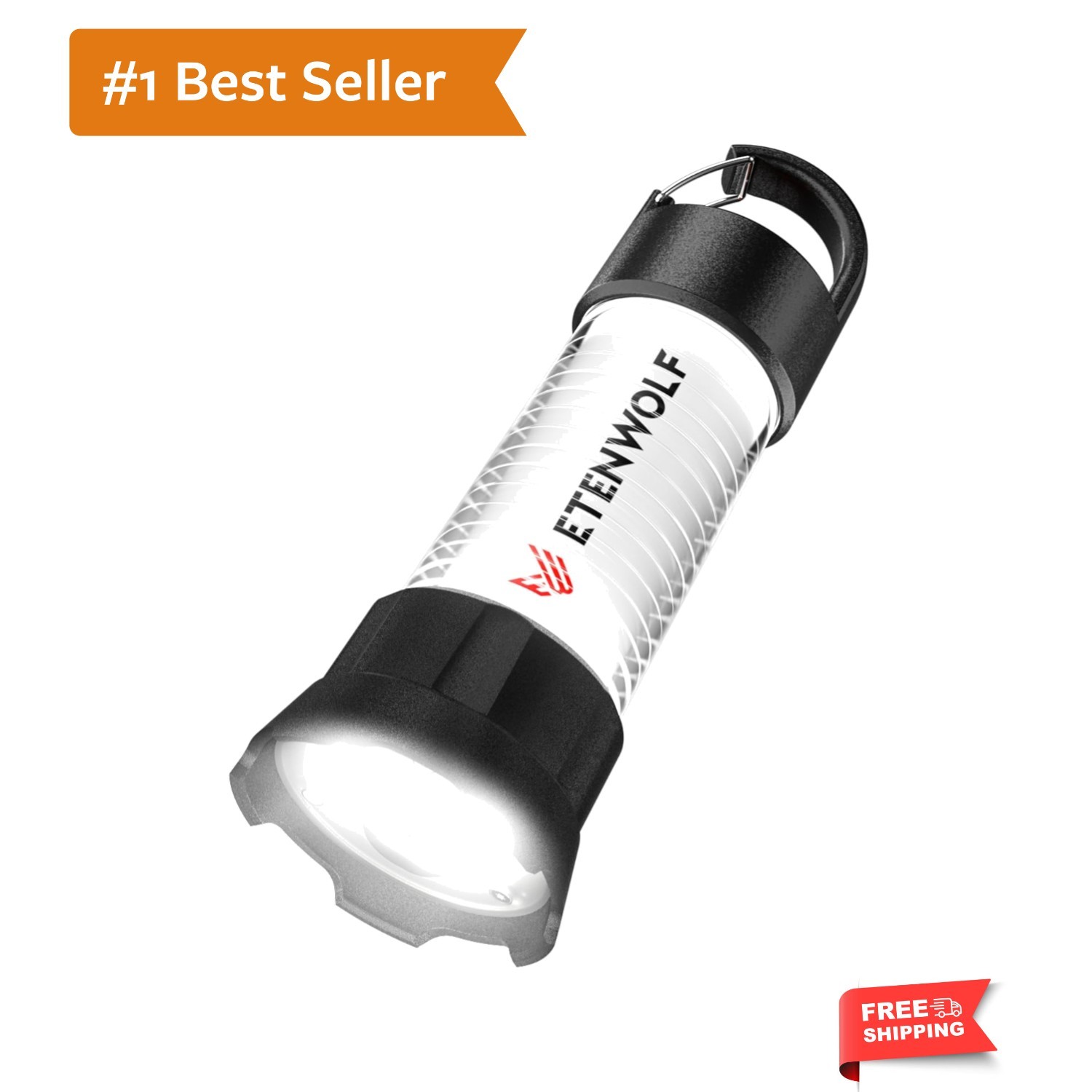 Ultra Bright Camping Lantern, 1000LM LED Mini Flashlight Spotlight, 5000mAh R...
