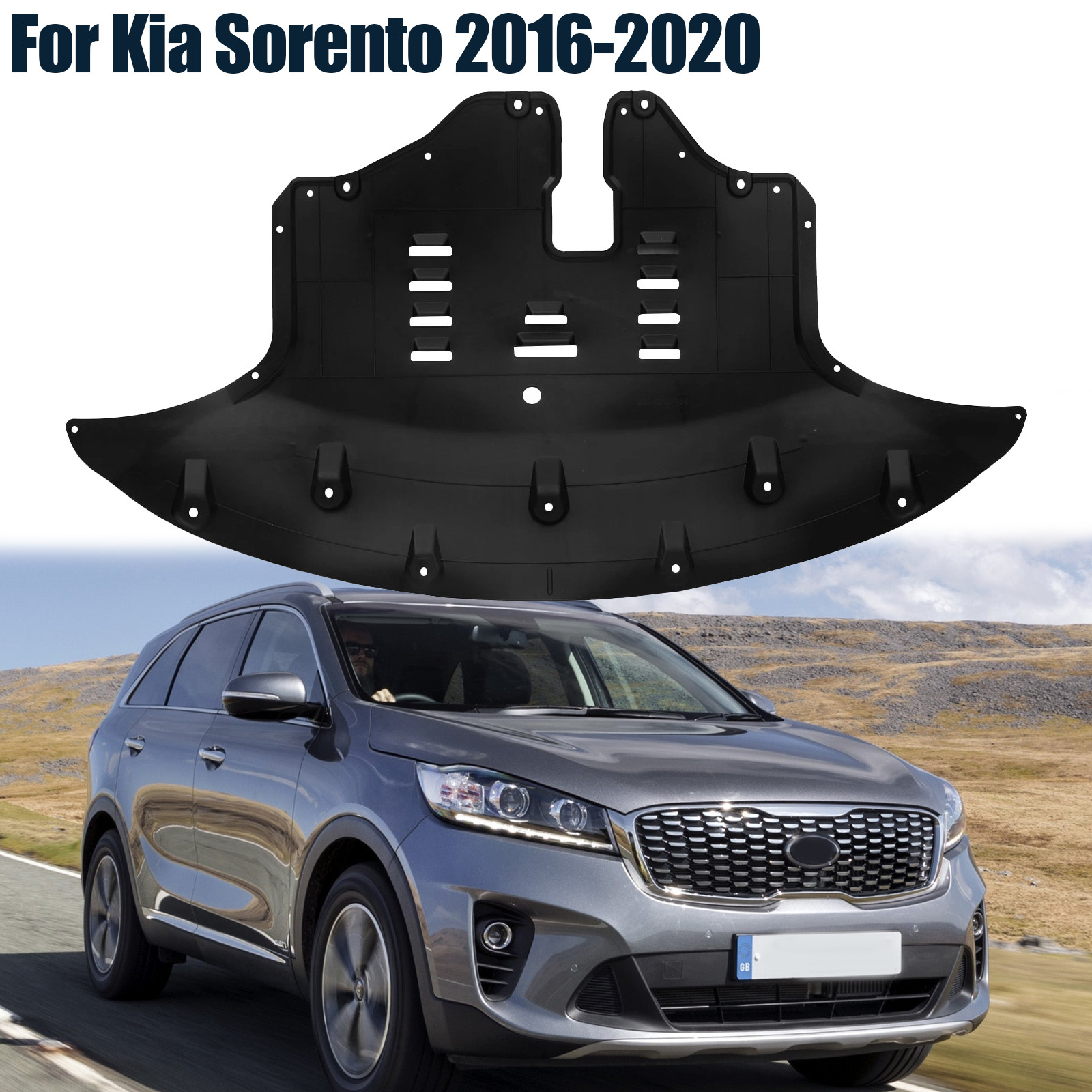 For 2016-2020 16 Kia Sorento 29110C6500 Black Under Cover Engine Splash Shield